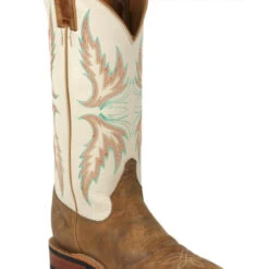 Justin - Womens Bent Rail Uvalde Tan Square Toe Boots