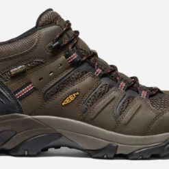 Keen Mens Lansing Mid Waterproof Steel Toe Work Boots
