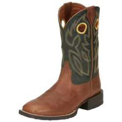 Justin Mens Bowline Whiskey Stampede Western Cowboy Boots