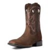 Ariat Mens Sport Buckout Rusted Iron Wide Square Toe Boots