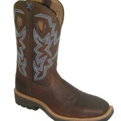 Twisted X Mens Brown Pebble Steel Toe Lite Western Boots