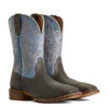 Ariat Mens Charcoal And Noon Blue Sport Smokewagon Wide Square Toe Boots