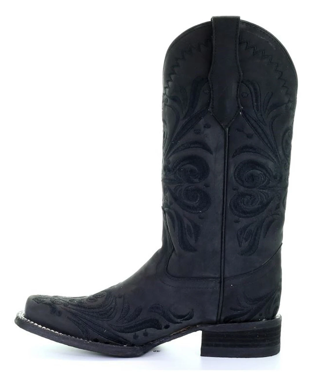 Corral Circle G Womens Black Embroidery Wester Square Toe Boots 4 Corral Circle G Womens Black Embroidery Wester Square Toe Boots - Image 2