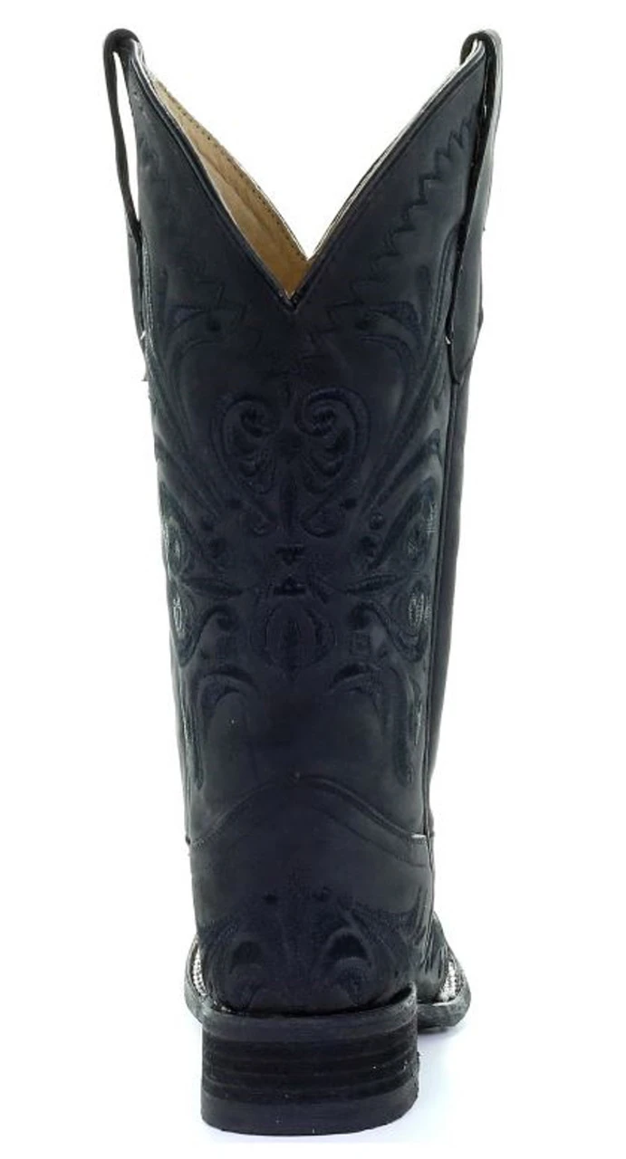 Corral Circle G Womens Black Embroidery Wester Square Toe Boots 6 Corral Circle G Womens Black Embroidery Wester Square Toe Boots - Image 4
