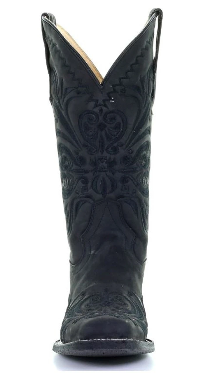 Corral Circle G Womens Black Embroidery Wester Square Toe Boots 5 Corral Circle G Womens Black Embroidery Wester Square Toe Boots - Image 3