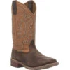 Laredo Womens Brown & Tan Caney Broad Square Toe Boots