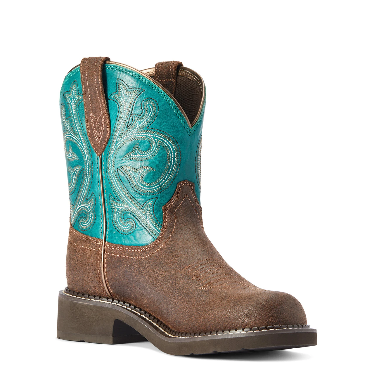 Ariat Womens Worn Hickory & Shamrock Fatbaby Heritage Boots 4 Ariat Womens Worn Hickory & Shamrock Fatbaby Heritage Boots - Image 2