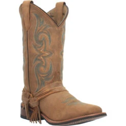 Laredo Womens Tan Sadie Broad Square Toe Boots