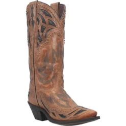 Laredo Womens Black & Brown Infinity Snip Toe Boots