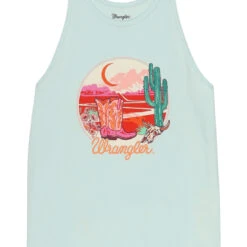 Wrangler Women's Cowgirl Boots Sunset Goddess Tank In Blue Opal