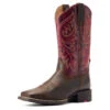Ariat Womens Worn Mocha & Raspberry Performance Round Up Back Zip Square Toe Boots -5.11 Tactical shop P2672900 1 35869.1673549575