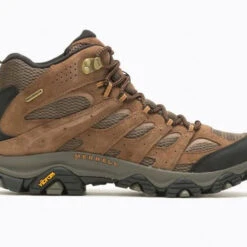 Merrell Mens MOAB 3 Mid Waterproof Hunting Boots- Earth