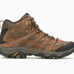 Merrell Mens MOAB 3 Mid Waterproof Wide Hunting Boots- Earth