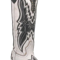 Laredo Women's Black/White Shawnee 15 Inch Snip Toe Cowgirl Boots