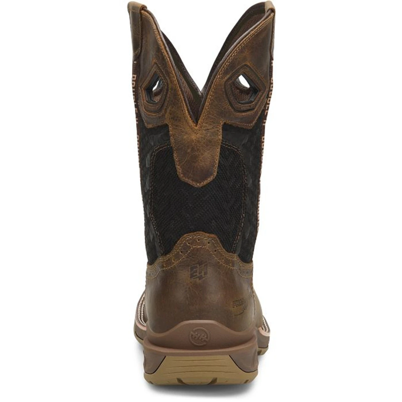 Double H Men's Zenon Waterproof Square Toe Roper Boots Brown/Black 6 Double H Men's Zenon Waterproof Square Toe Roper Boots Brown/Black - Image 4