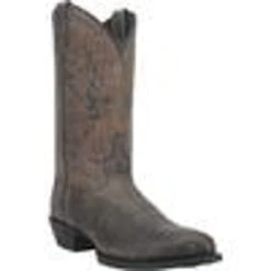 Laredo Men's Weller Grey Round Toe Cowboy Boots