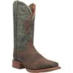 Dan Post Men's Jacob Brown/Green Square Toe Cowboy Boots